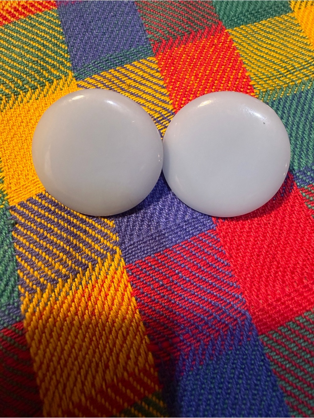 Vintage Trifari? Earrings Lucite Big